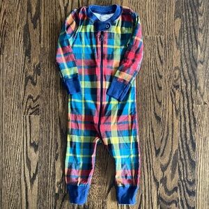 Hanna Andersson Multicolor Plaid Zippie 18-24 month